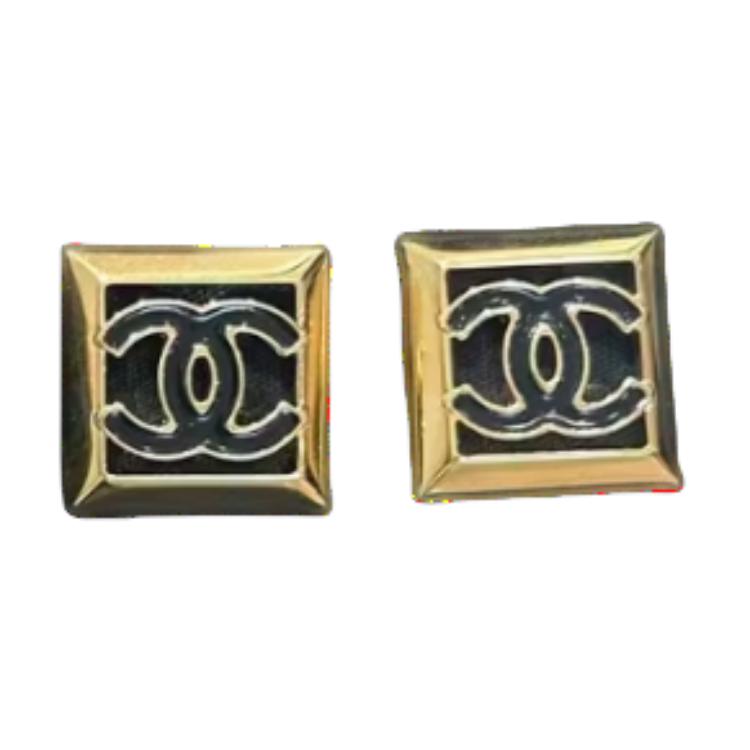 CHANEL Metal Earrings Women's Gold