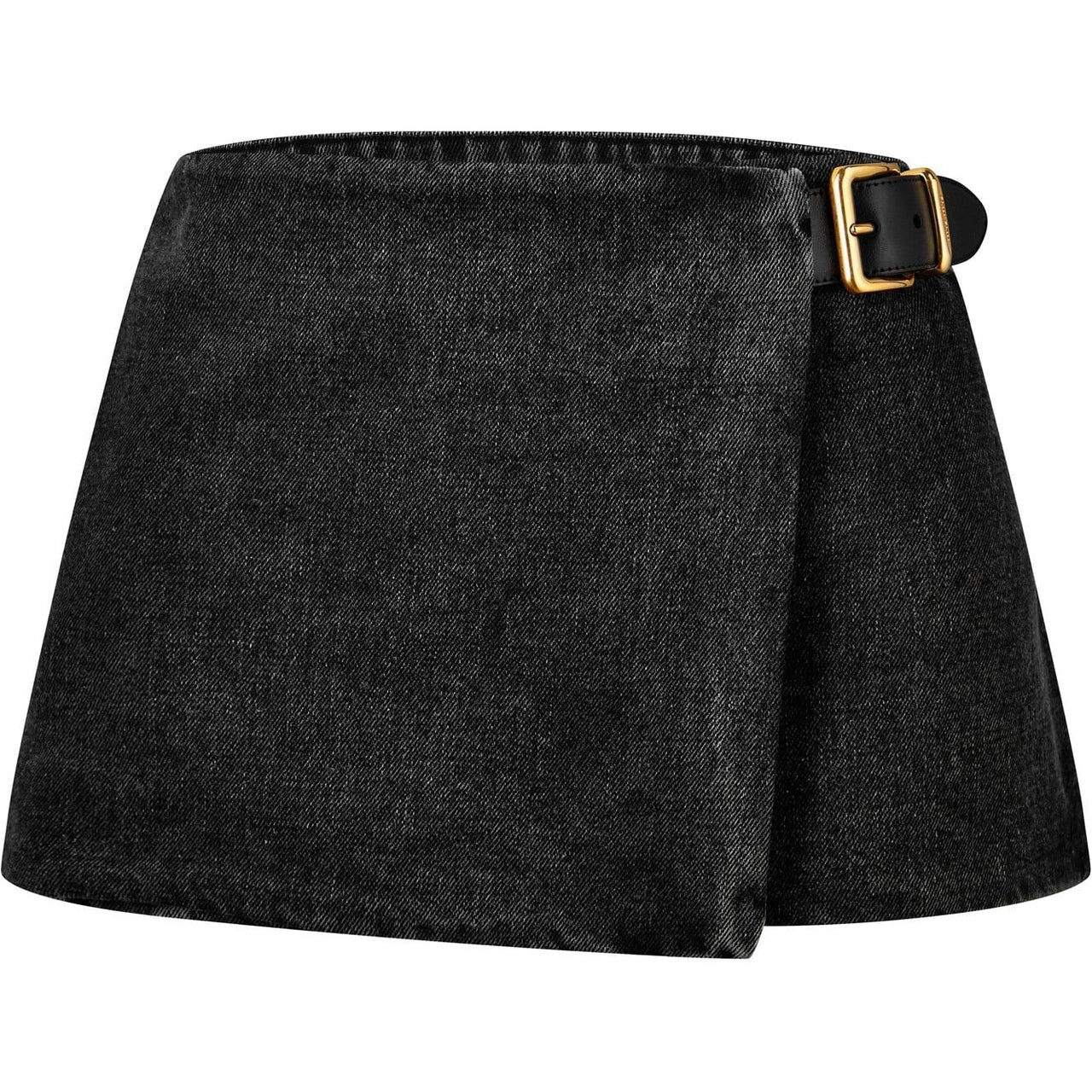 MIU MIU Denim Short Skirts Women's Dark Gray
