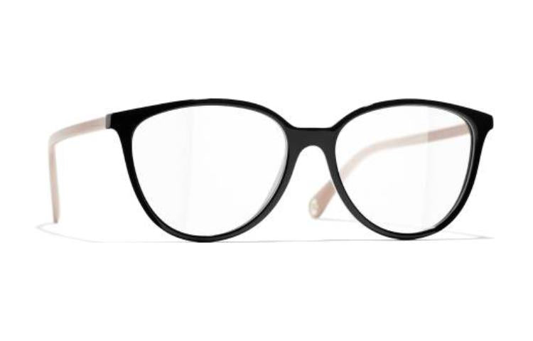 CHANEL Acetate Cat Eye Sunglasses Women's Black