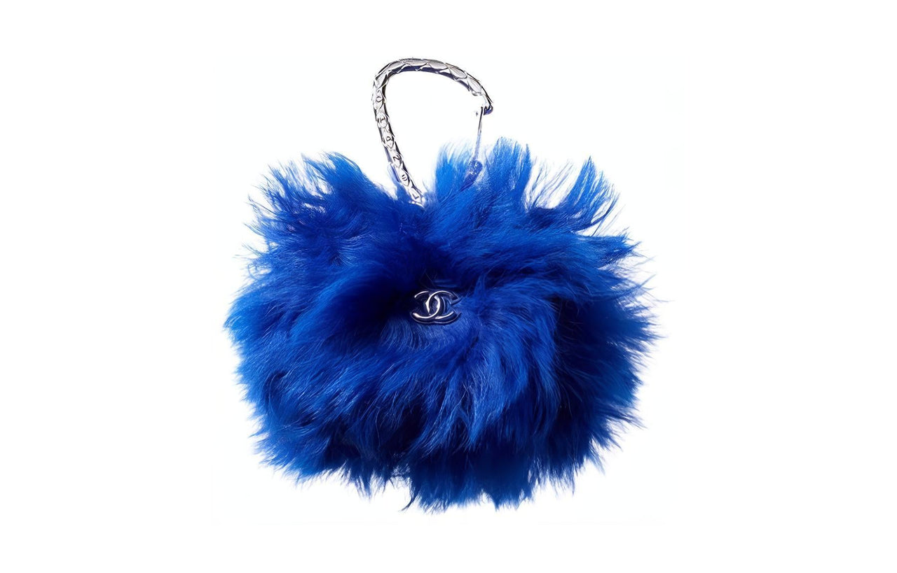 CHANEL Wool Wallet, Fanny Pack, Card Holder Mini Women's Blue