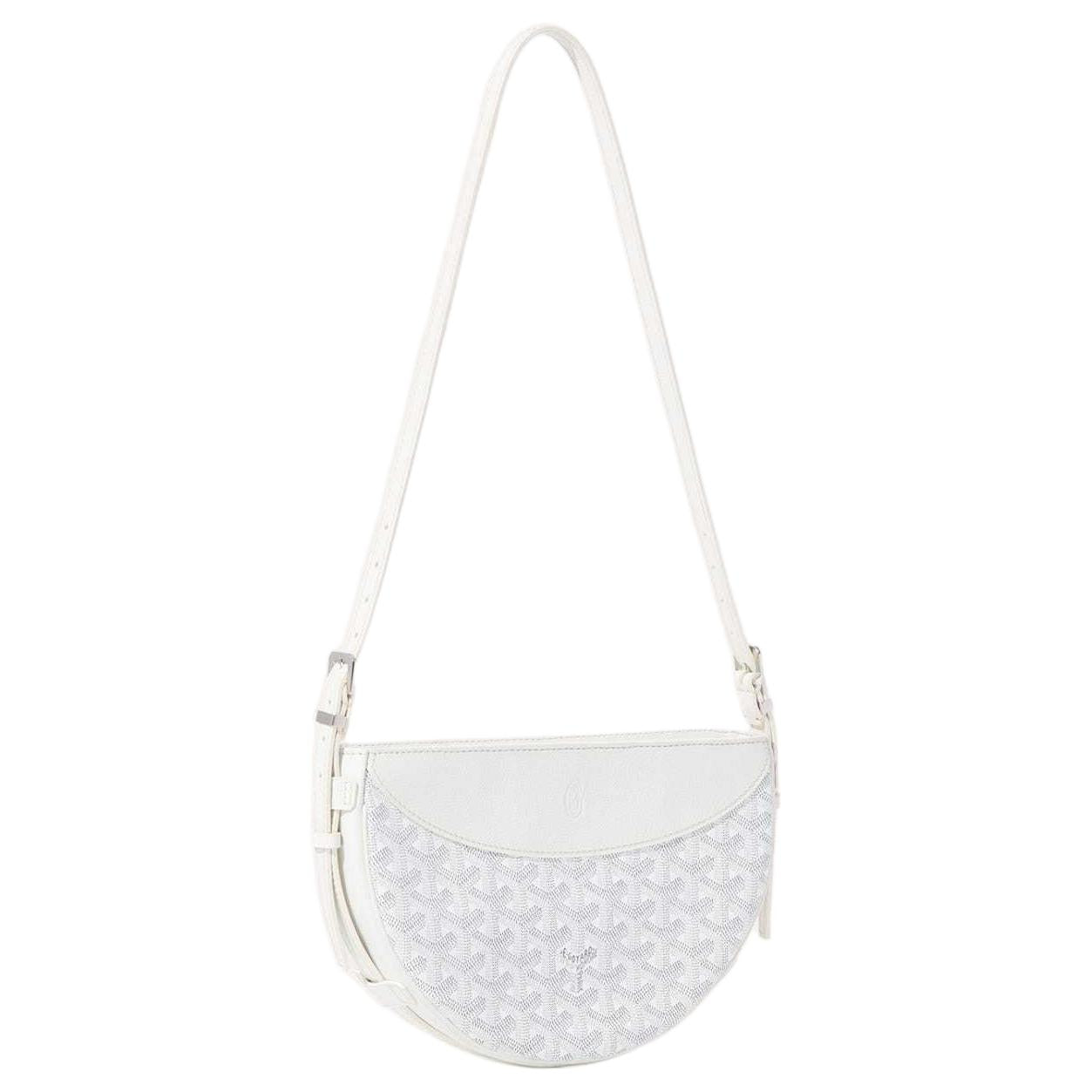 GOYARD Canvas With Calfskin Swift Bag Shoulder Bags Unisex White