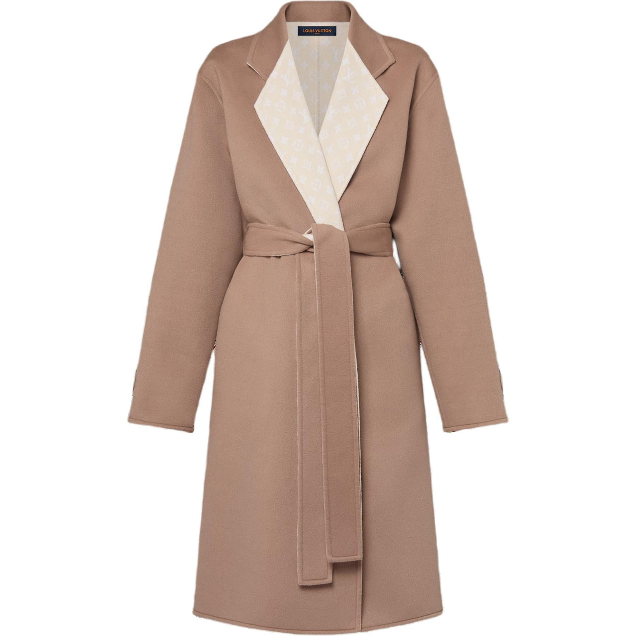 LOUIS VUITTON Lapel Collar Wrap Coat Coats Women's Pink