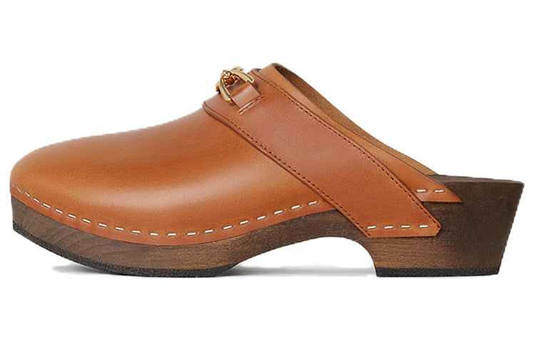 CELINE Closed Toe Slippers Women's Brown