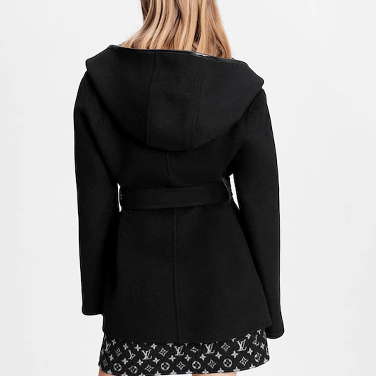 LOUIS VUITTON Belted Short Wrap Pea Coat