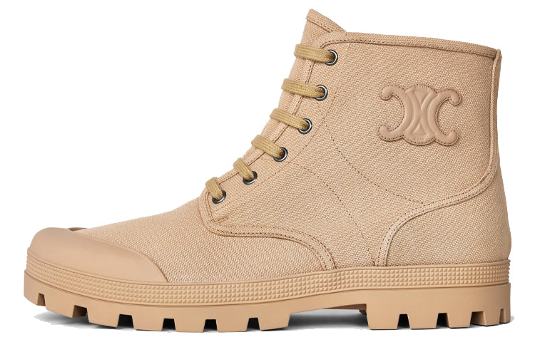 CELINE Ankle Boots Men's Light Brown