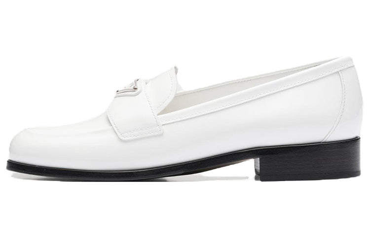 PRADA Patent Leather Loafers 'White' Women's