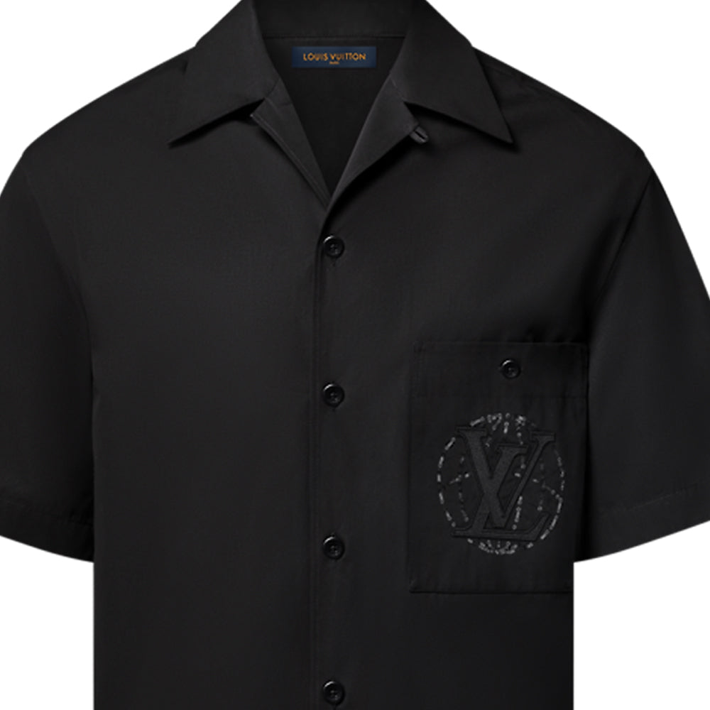LOUIS VUITTON Embroidered Short-Sleeved Cotton Shirt