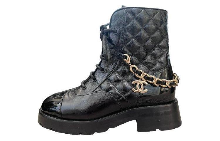 CHANEL Ankle Boots Women's Black