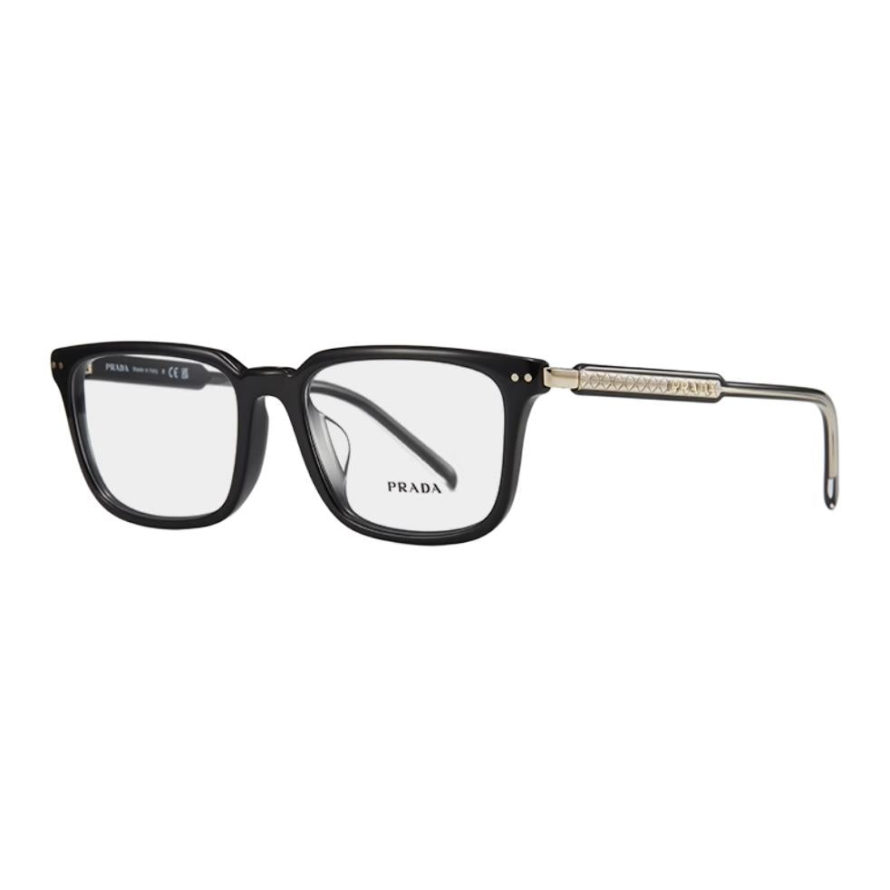 PRADA Plate And Metal Square Eyeglass Frames Unisex Multicolor