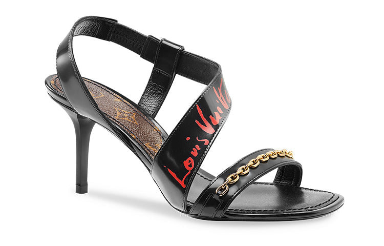 LOUIS VUITTON Grace Slim Heel High Heels Women's Black