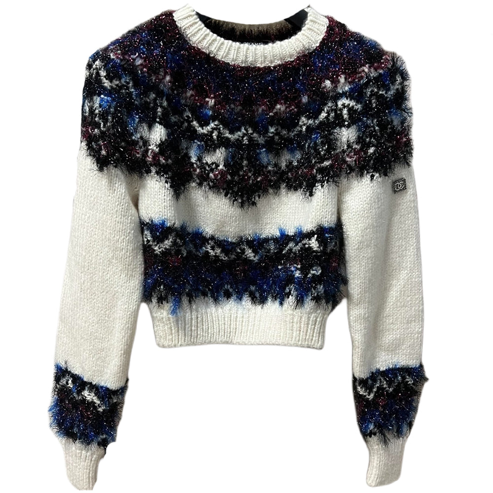 CHANEL Sweater Women's Black White