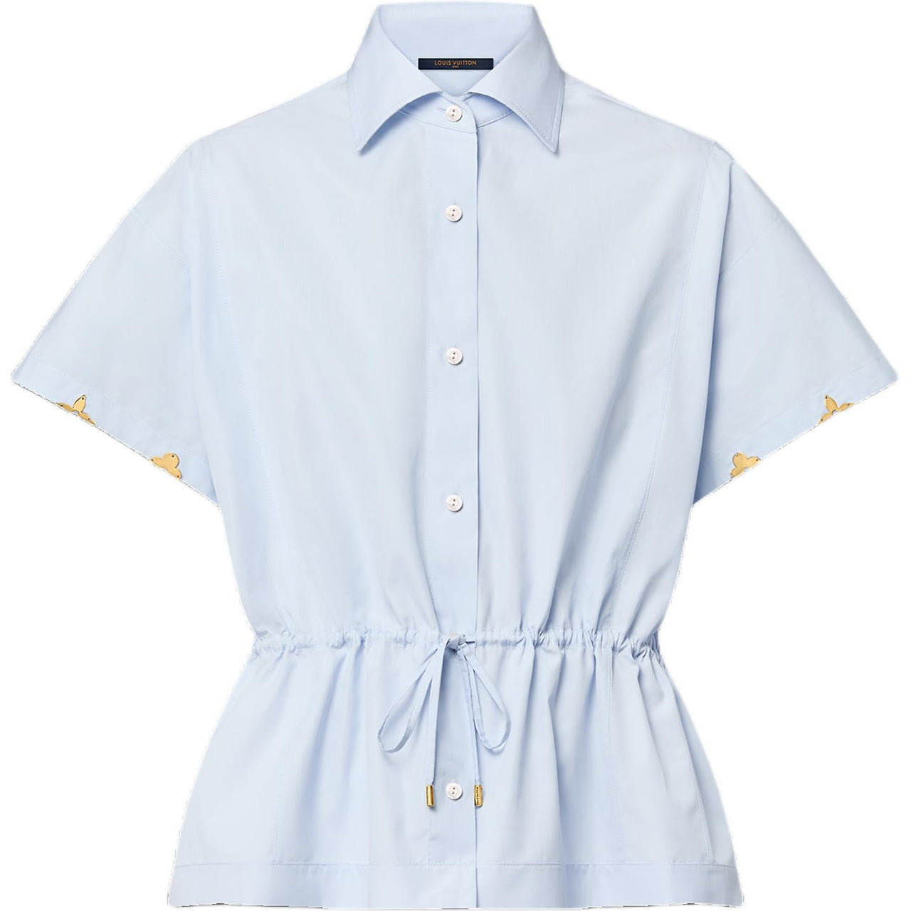 LOUIS VUITTON Drawstring Waist Cotton Poplin Shirt