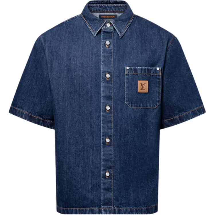 LOUIS VUITTON Signature Denim Short-Sleeved Shirt
