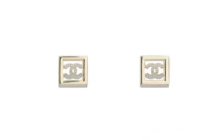CHANEL Stud Earrings Women's Gold