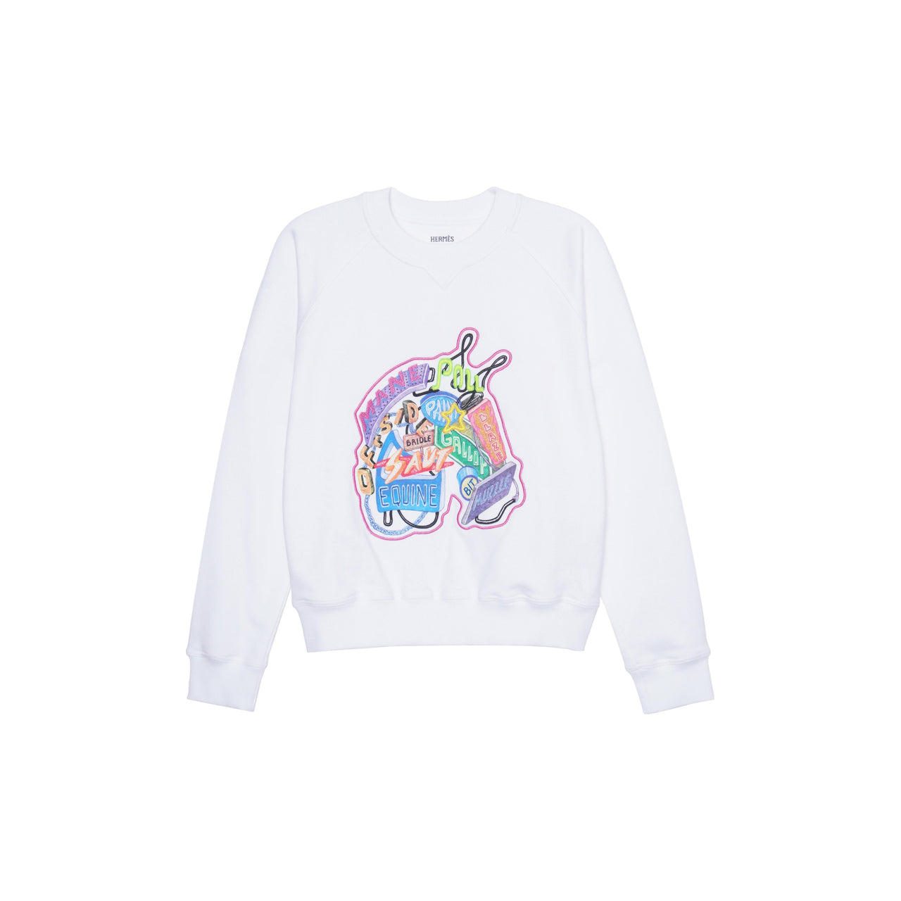HERMES 2010s Chevaloscope Embroidered Sweatshirt