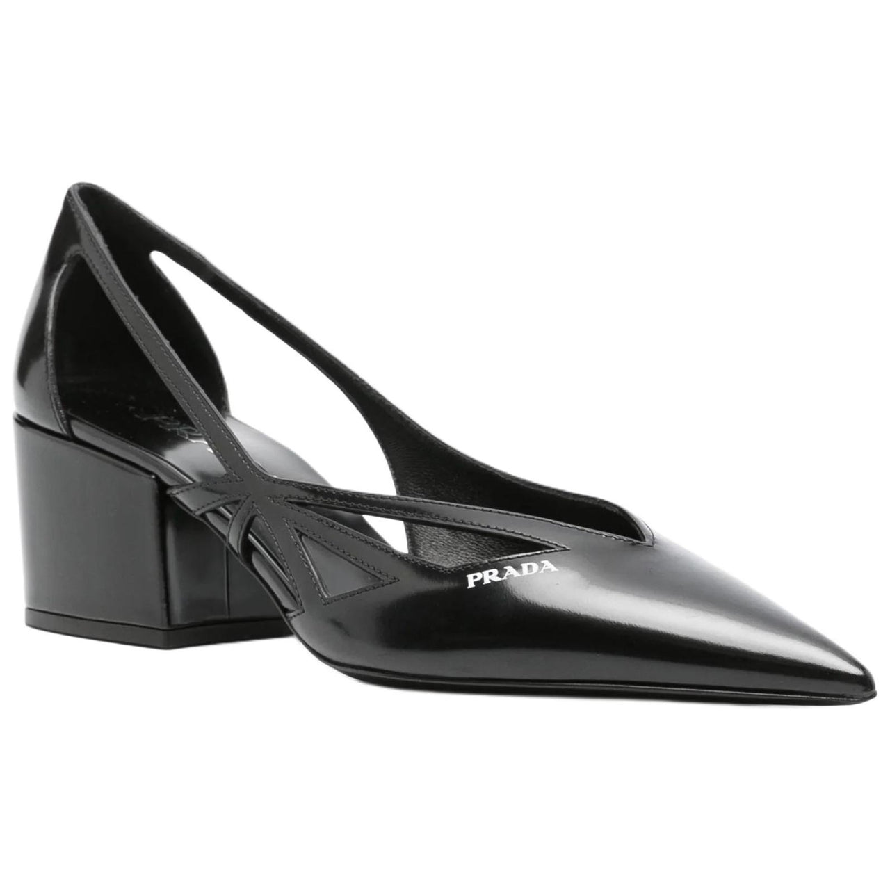 PRADA Chunky Heel High Heels 5.5cm Women's Black