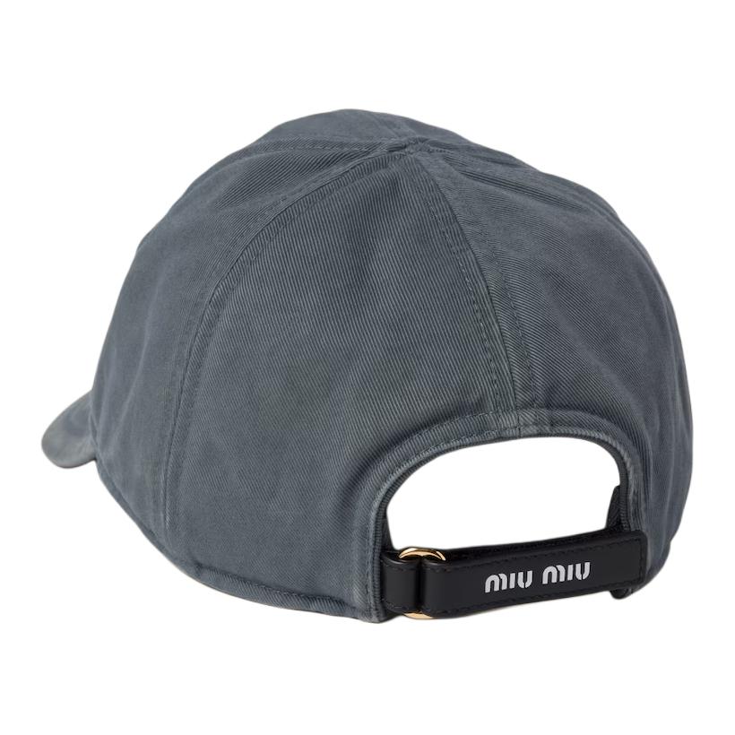 MIU MIU Fabric Baseball Caps Women's Gray