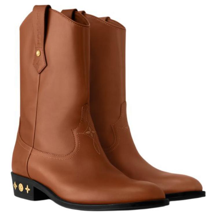 LOUIS VUITTON Rider Ankle Boots Men's Brown