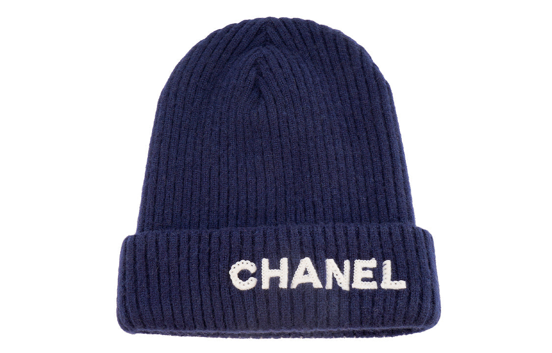CHANEL Cashmere Beanies Women's Blue