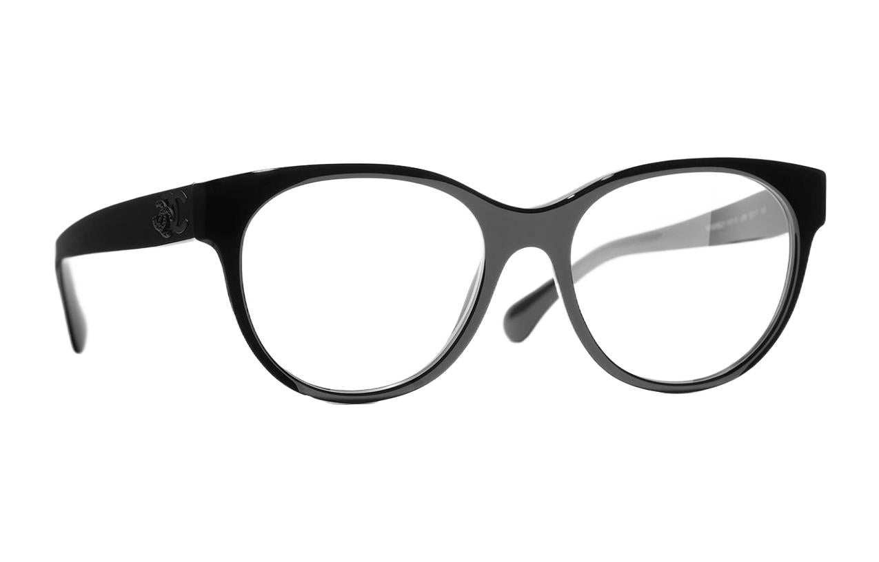 CHANEL Eyeglass Frames Unisex Black