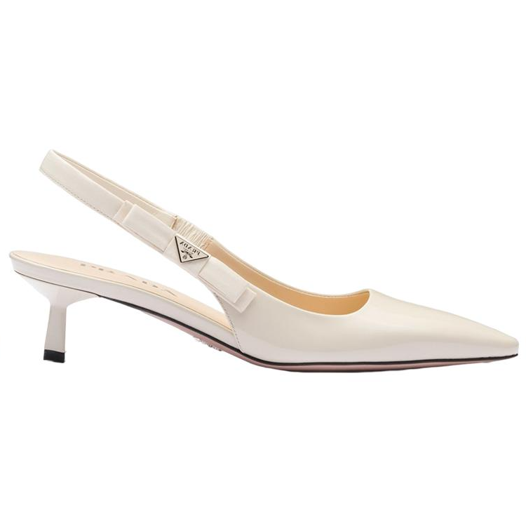 PRADA Slim Heel High Heels 4.5cm Women's White
