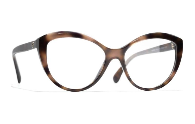 CHANEL Acetate Cat Eye Eyeglass Frames Women's