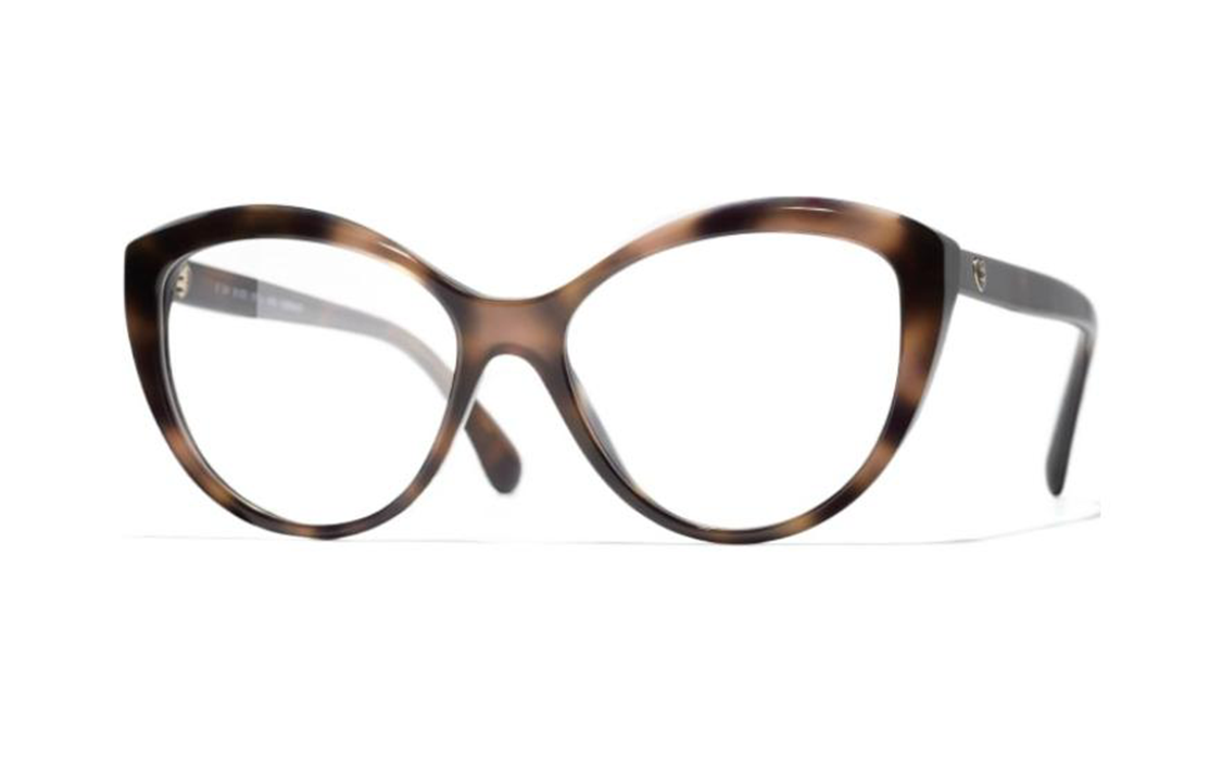 CHANEL Acetate Cat Eye Eyeglass Frames Women's