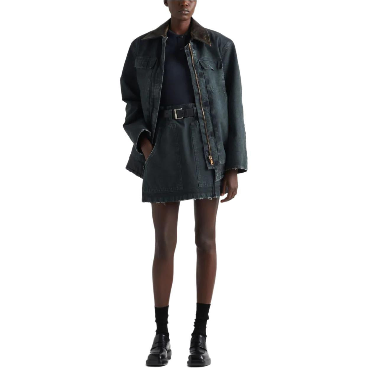 PRADA A line Denim Miniskirt