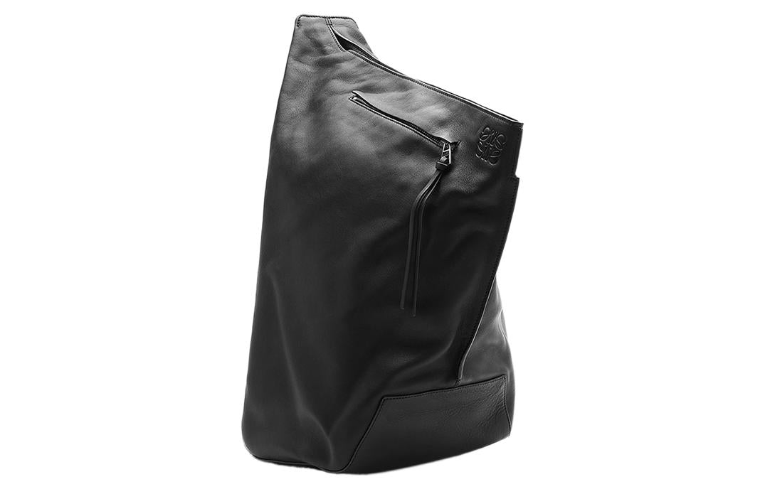 LOEWE Cow Leather Shoulder Bag Crossbody Bag Men's Black