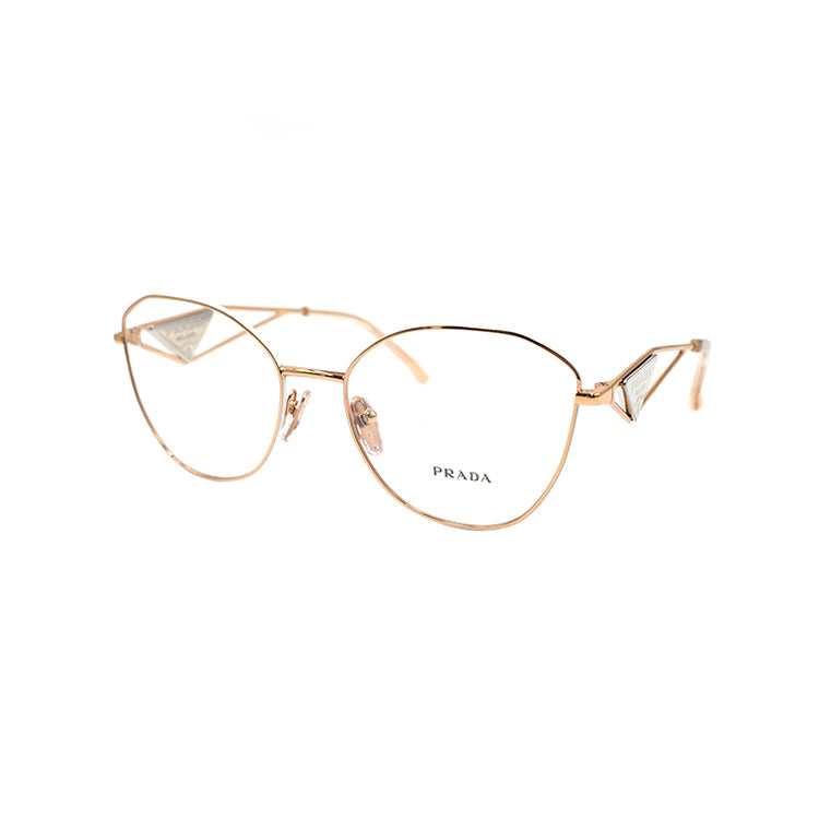 PRADA Alloy Butterfly Eyeglass Frames Women's White Rose Gold