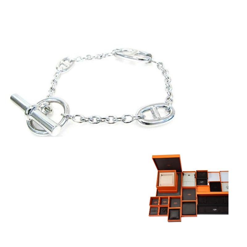 HERMES 925 Sterling Silver Bracelets Women's Silver