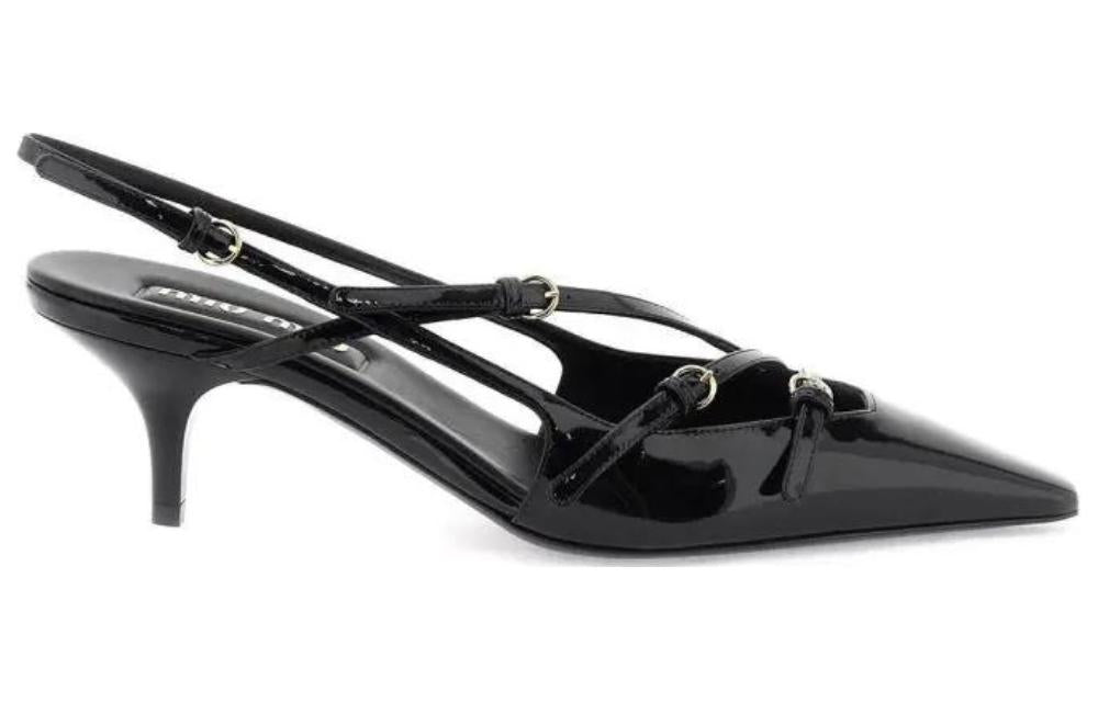 MIU MIU Slim Heel High Heels Women's Black