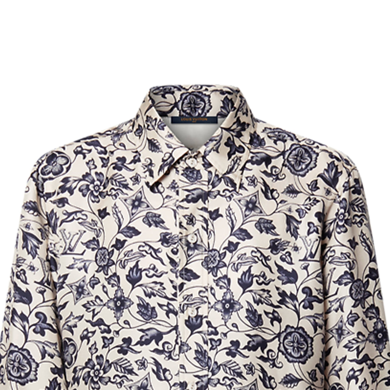 LOUIS VUITTON Botanical Print Silk Shirt