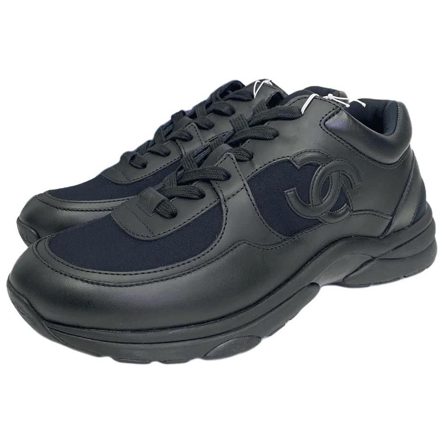 CHANEL Low-Top Casual Shoes Men's Black