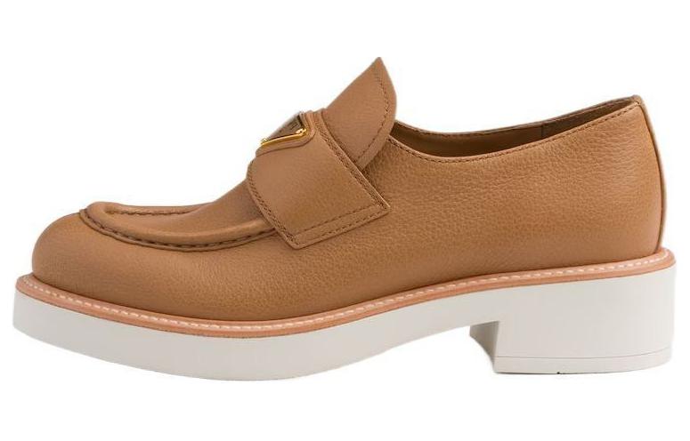 PRADA Loafers 3cm Women's Brown