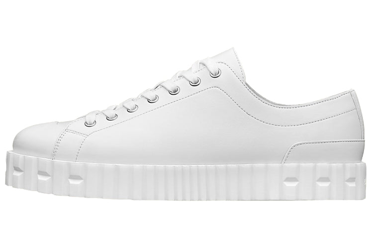 HERMES Cross Low-Top Stylish Skateboarding Shoes Men's White