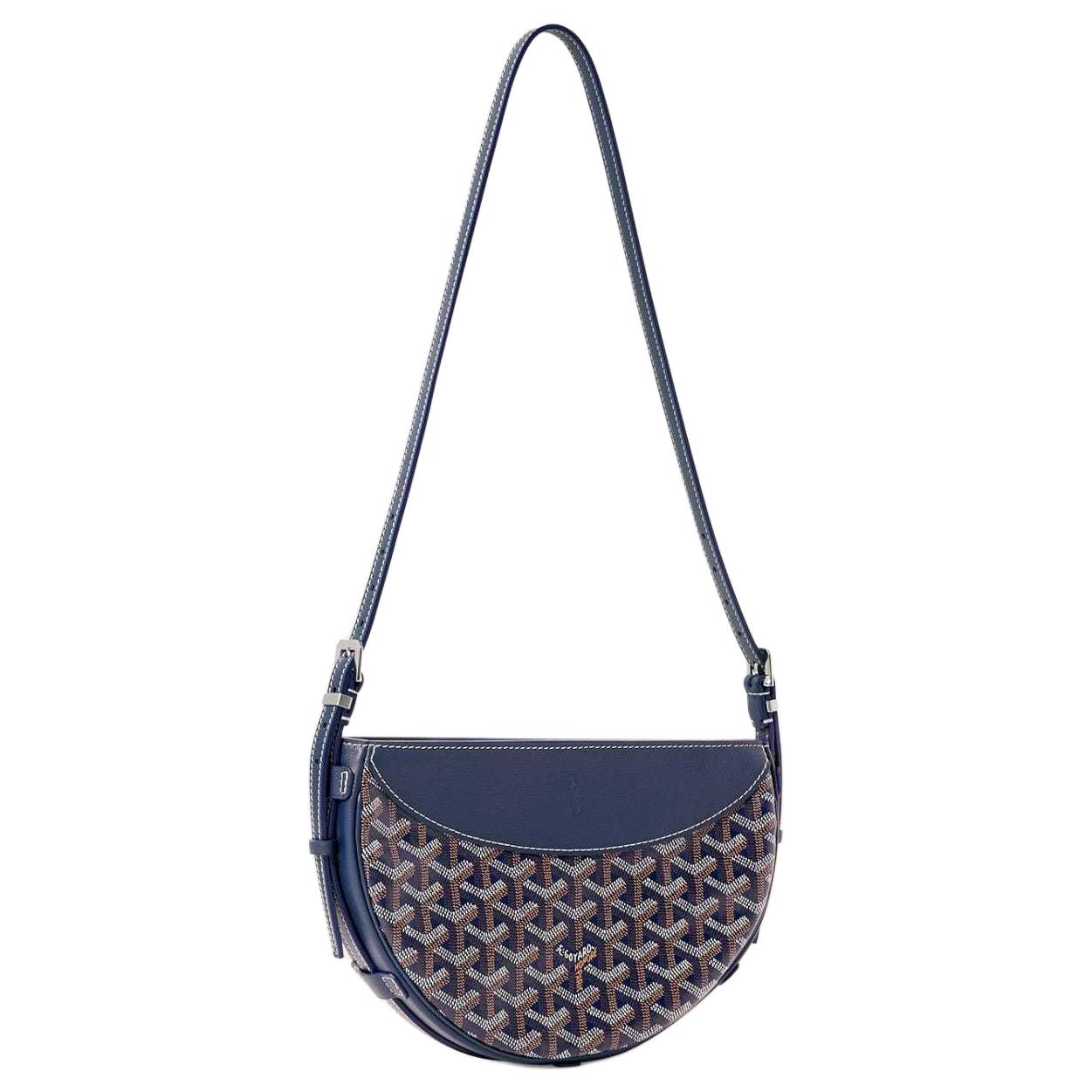GOYARD Canvas With Calfskin Swift Bag Shoulder Bags Unisex Marine Blue