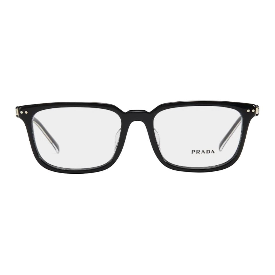 PRADA Plate And Metal Square Eyeglass Frames Unisex Multicolor