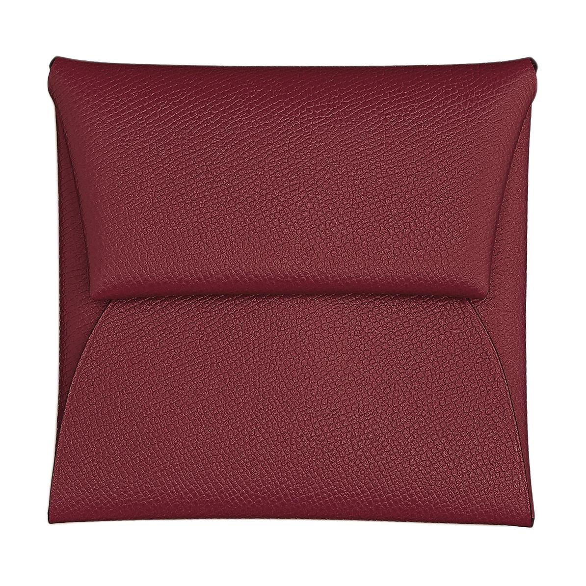 HERMES Bastia Epsom Calfskin Wallet Women's Hermes Red