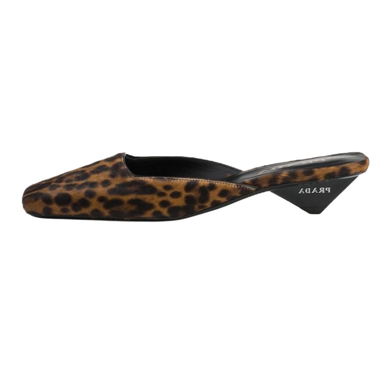 PRADA 35mm Leopard-print Mules