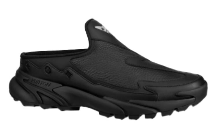 LOUIS VUITTON Runner Tatic Abrasion-Resistant Wrap-toe Slippers Men's Black