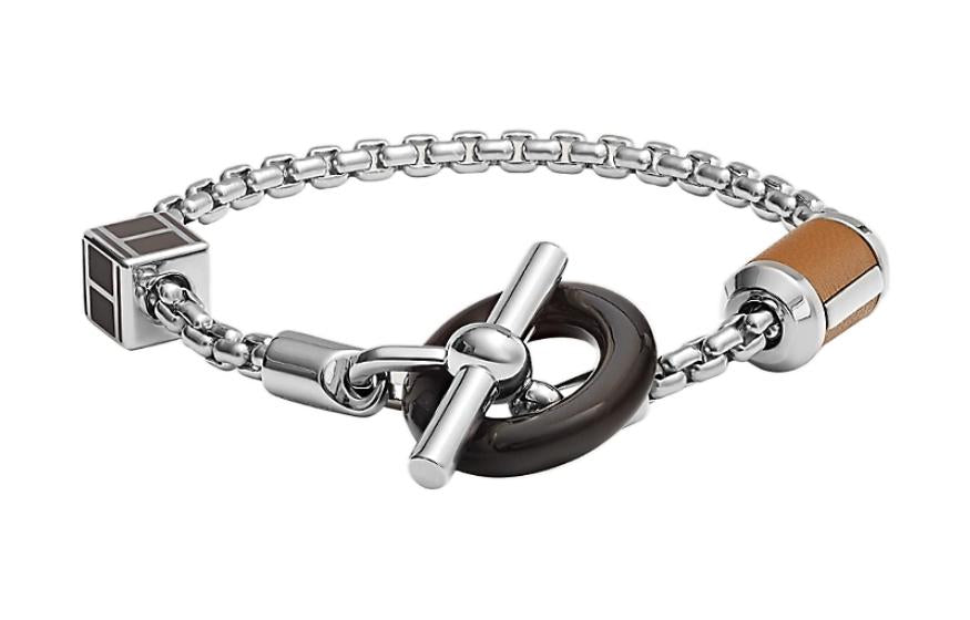 HERMES 925 Sterling Silver Bracelets Men's