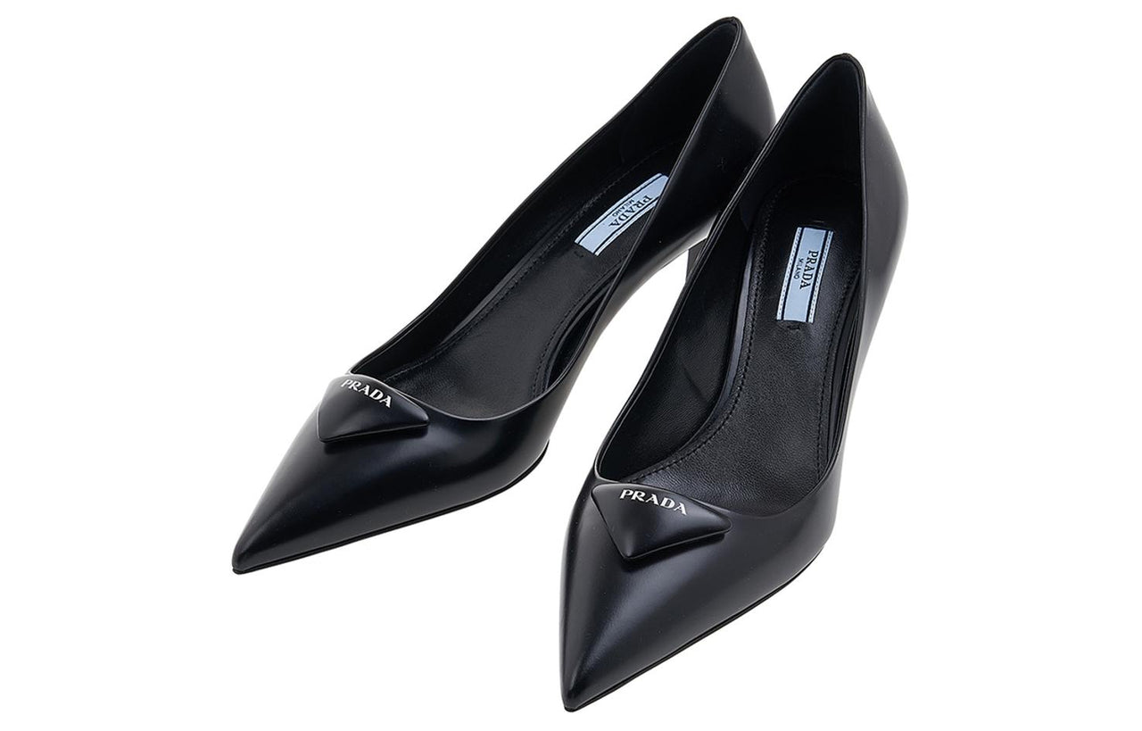 PRADA Spazzolato Heels 'Black' Women's