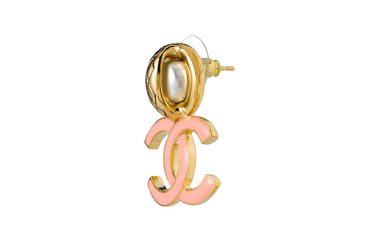 CHANEL Earrings Women's Pink