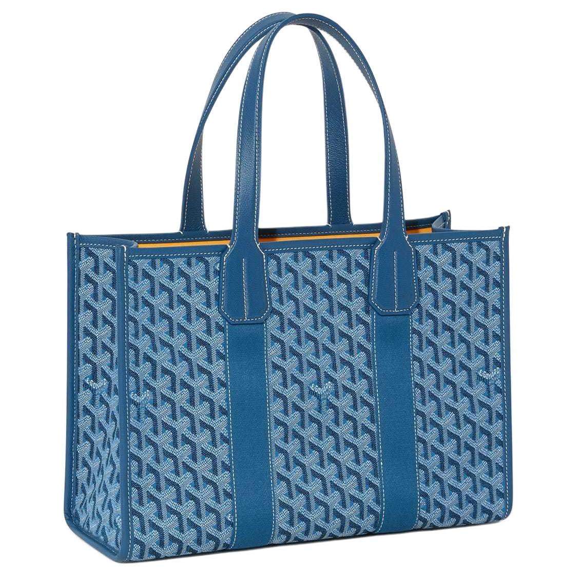 GOYARD Villette Jacquard Canvas Bag, Tote Bag, Shopping Bag, Handbag, Shoulder Bag Small Size Unisex Ocean Blue