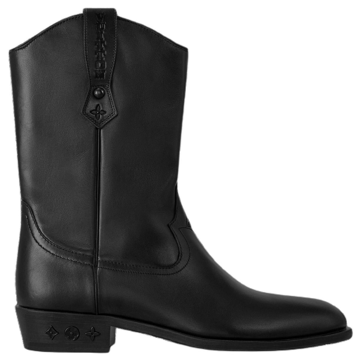 LOUIS VUITTON Rider Ankle Boots Men's Black