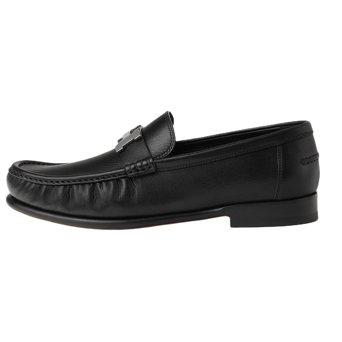 HERMES Karlo Loafers Men's Black