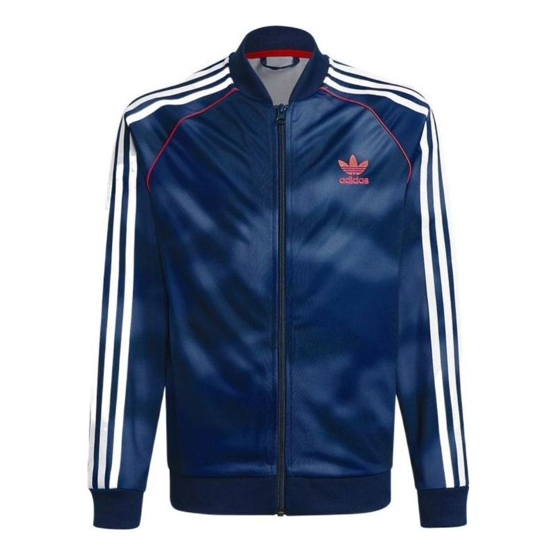 (GS) adidas Allover Print Camo SST Track Jacket Asia Sizing 'Blue' GN4128