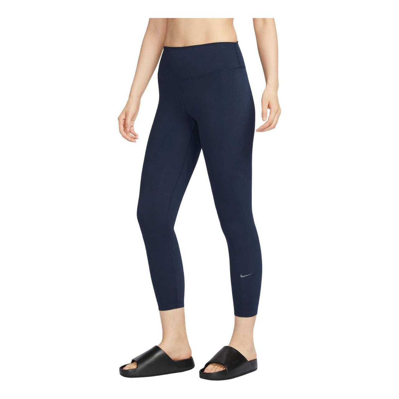 (WMNS) Nike One High-Waisted 7/8 Leggings Asia Sizing 'Obsidian' FN3233-451