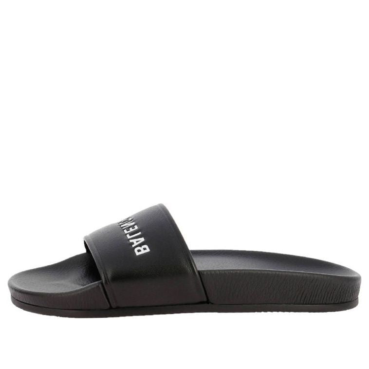 (WMNS) Balenciaga Pool Slides 'Black White' 517226WAL001006